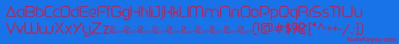 PenguinSans0.500 Font – Red Fonts on Blue Background