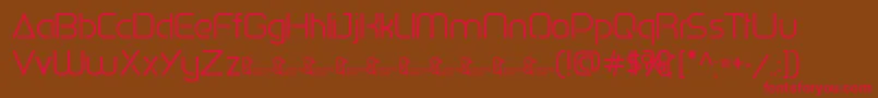 PenguinSans0.500 Font – Red Fonts on Brown Background