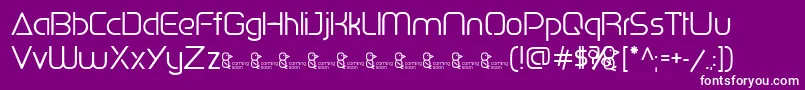 PenguinSans0.500-Schriftart – Weiße Schriften auf violettem Hintergrund