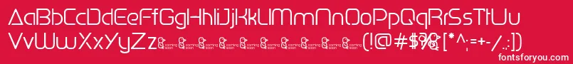 PenguinSans0.500 Font – White Fonts on Red Background