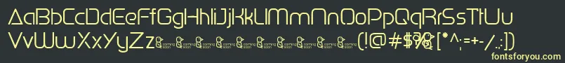PenguinSans0.500 Font – Yellow Fonts on Black Background