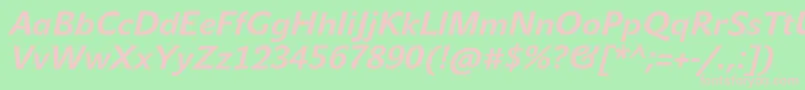 More about JohnsansTextProBoldItalic Font JohnsansTextProBoldItalic Font – Pink Fonts on Green Background