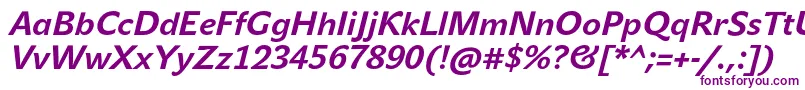 JohnsansTextProBoldItalic Font – Purple Fonts on White Background