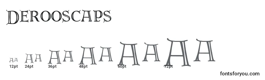 Derooscaps Font Sizes