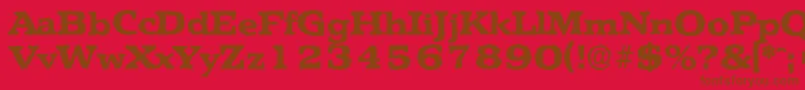 Шрифт PenthouseantiqueXboldRegular – коричневые шрифты на красном фоне