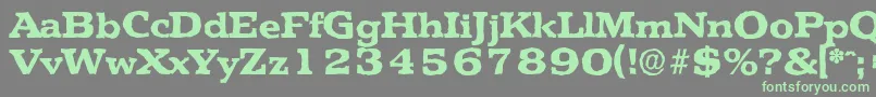 PenthouseantiqueXboldRegular Font – Green Fonts on Gray Background