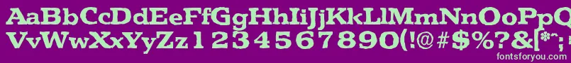 PenthouseantiqueXboldRegular Font – Green Fonts on Purple Background