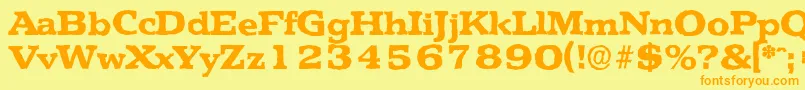 PenthouseantiqueXboldRegular Font – Orange Fonts on Yellow Background