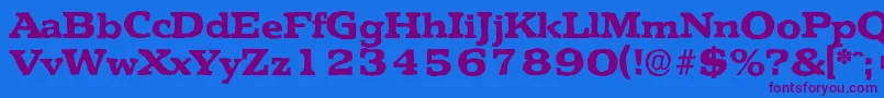 PenthouseantiqueXboldRegular Font – Purple Fonts on Blue Background