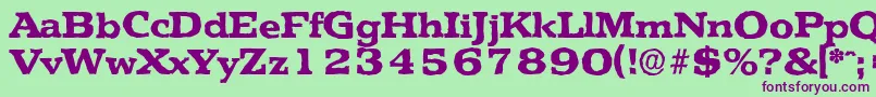 PenthouseantiqueXboldRegular Font – Purple Fonts on Green Background