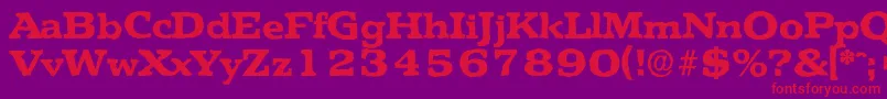 PenthouseantiqueXboldRegular Font – Red Fonts on Purple Background