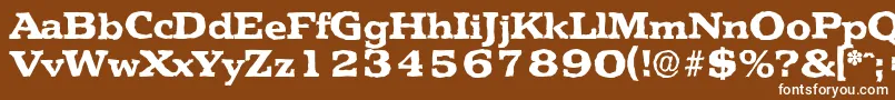 Шрифт PenthouseantiqueXboldRegular – белые шрифты на коричневом фоне