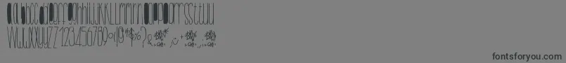 フォントBillybopMinuskuli – 黒い文字の灰色の背景