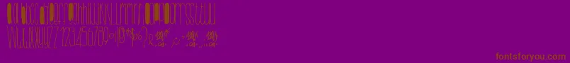 BillybopMinuskuli Font – Brown Fonts on Purple Background