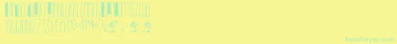 Więcej informacji o czcionce BillybopMinuskuli Czcionka BillybopMinuskuli – zielone czcionki na żółtym tle
