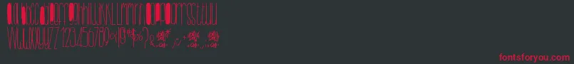 BillybopMinuskuli Font – Red Fonts on Black Background
