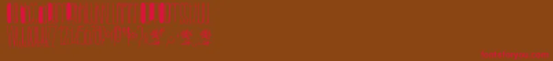 BillybopMinuskuli Font – Red Fonts on Brown Background