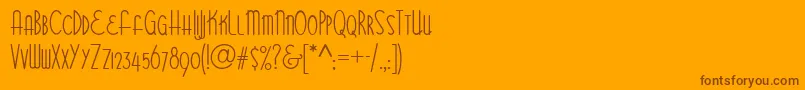 BittersweetNf Font – Brown Fonts on Orange Background