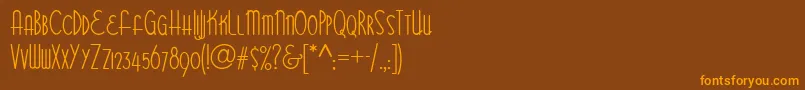 BittersweetNf Font – Orange Fonts on Brown Background