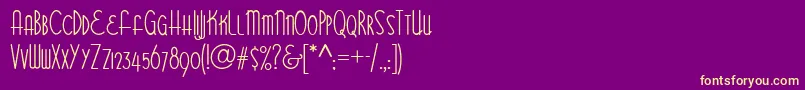 BittersweetNf Font – Yellow Fonts on Purple Background