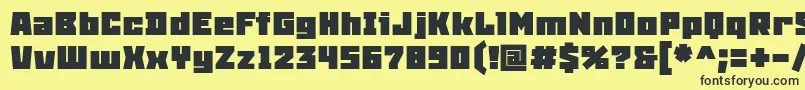 SnowstormBlack Font – Black Fonts on Yellow Background