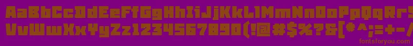 SnowstormBlack Font – Brown Fonts on Purple Background