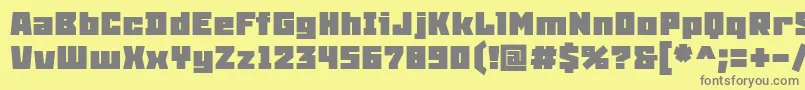 SnowstormBlack Font – Gray Fonts on Yellow Background