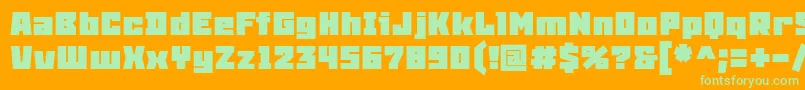 SnowstormBlack Font – Green Fonts on Orange Background