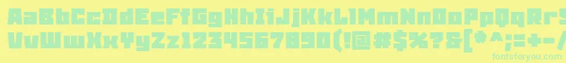 SnowstormBlack Font – Green Fonts on Yellow Background