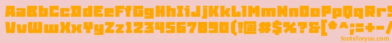 SnowstormBlack Font – Orange Fonts on Pink Background