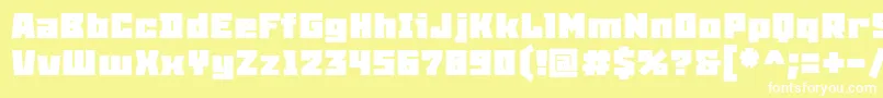 SnowstormBlack Font – White Fonts on Yellow Background