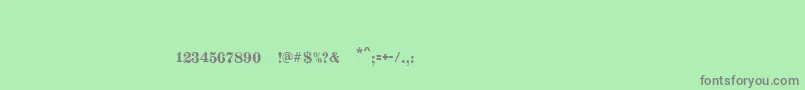 Шрифт Silverlandc – серые шрифты на зелёном фоне