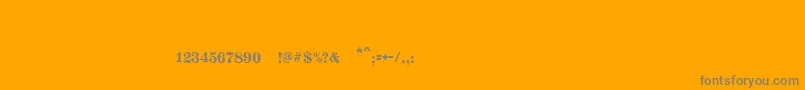 Silverlandc Font – Gray Fonts on Orange Background