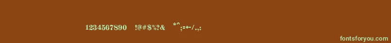 Silverlandc Font – Green Fonts on Brown Background