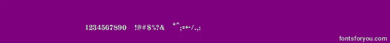 Шрифт Silverlandc – зелёные шрифты на фиолетовом фоне