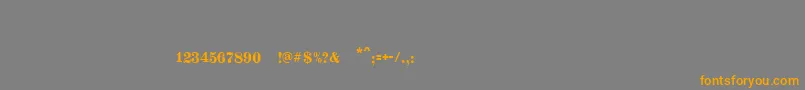 Silverlandc-Schriftart – Orangefarbene Schriften auf grauem Hintergrund
