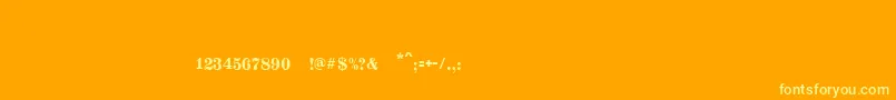 Silverlandc Font – Yellow Fonts on Orange Background