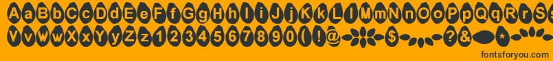 Шрифт Melonseeds – чёрные шрифты на оранжевом фоне