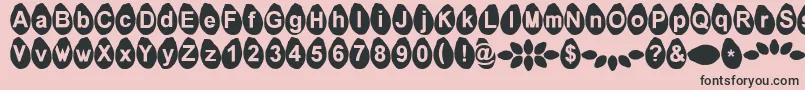 Melonseeds-fontti – mustat fontit vaaleanpunaisella taustalla