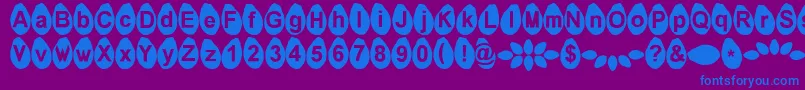 Melonseeds-fontti – siniset fontit violetilla taustalla