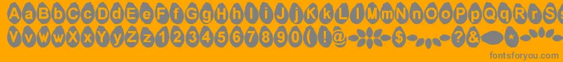 Melonseeds Font – Gray Fonts on Orange Background