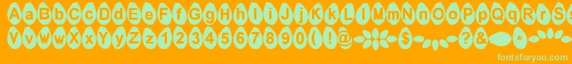 Шрифт Melonseeds – зелёные шрифты на оранжевом фоне