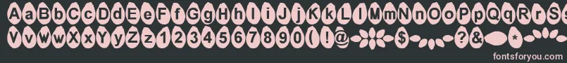Melonseeds-fontti – vaaleanpunaiset fontit mustalla taustalla