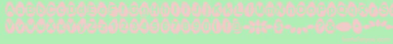 フォントMelonseeds – 緑の背景にピンクのフォント