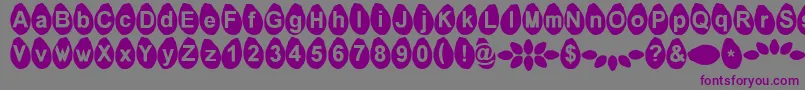 Шрифт Melonseeds – фиолетовые шрифты на сером фоне