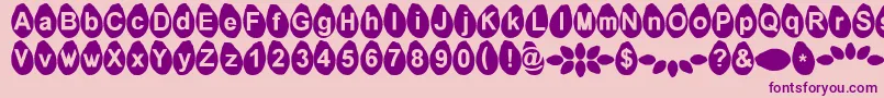 Melonseeds-Schriftart – Violette Schriften auf rosa Hintergrund