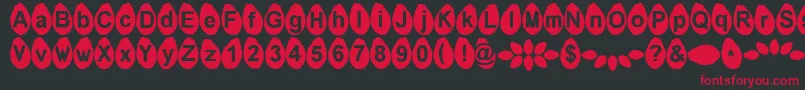 Melonseeds Font – Red Fonts on Black Background
