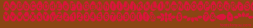Melonseeds Font – Red Fonts on Brown Background