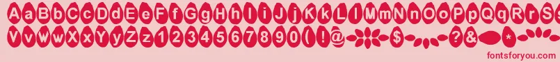 フォントMelonseeds – ピンクの背景に赤い文字