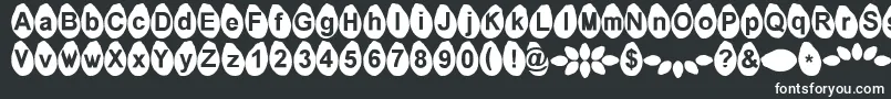 Melonseeds-fontti – valkoiset fontit mustalla taustalla